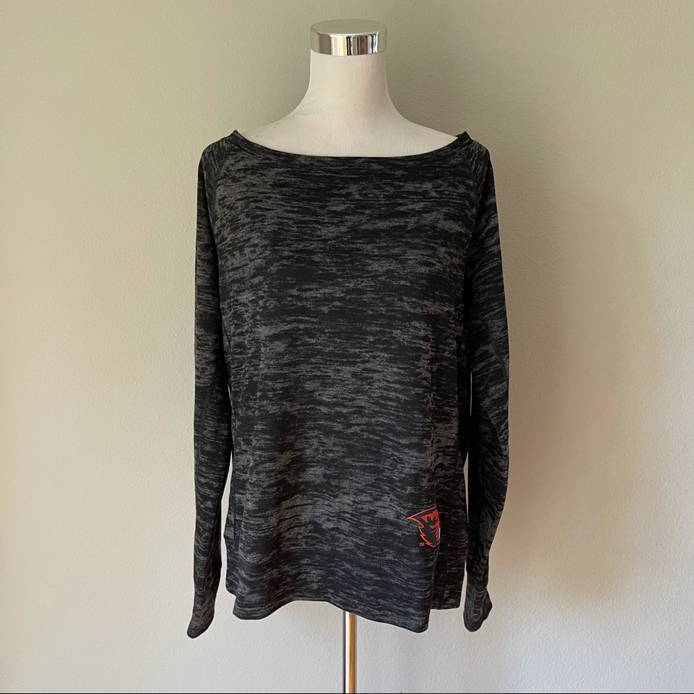 Nike Black Grey Soft Long Sleeve Oregon Beavers Top Size L
